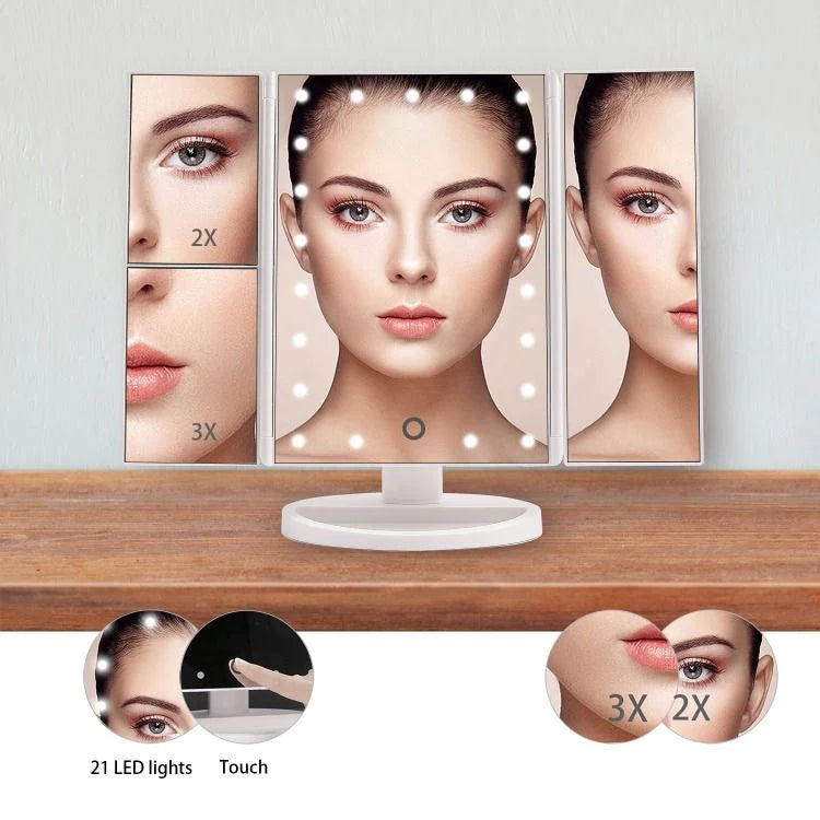 Miroir de maquillage lumineux