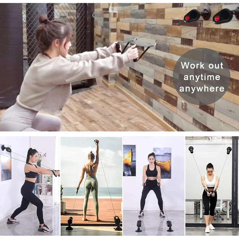 Entraîneur de résistance de fitness avec corde de traction et ventouse