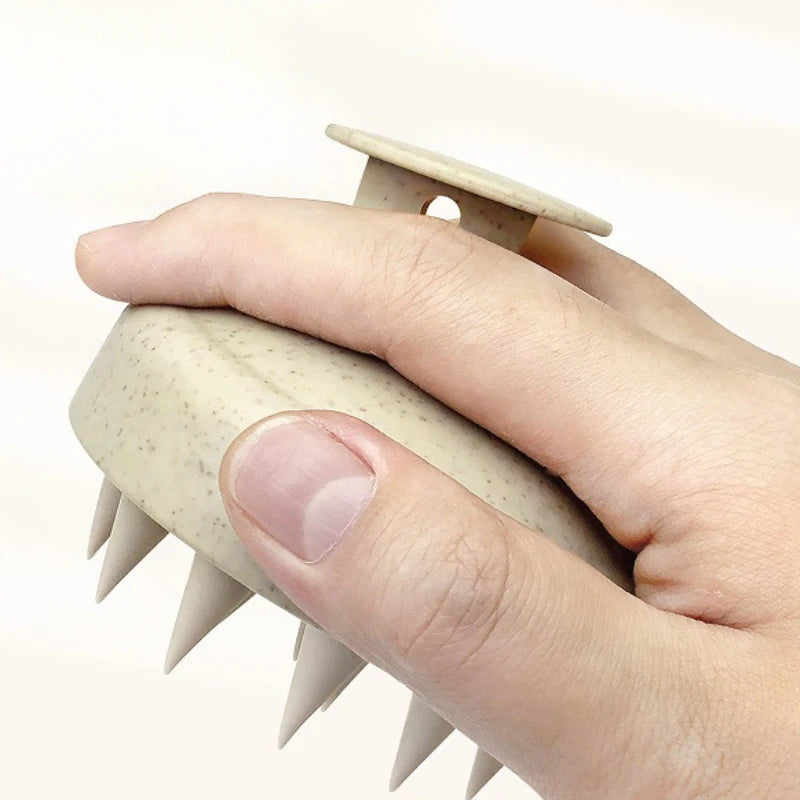 Tête de brosse à shampooing en silicone Peigne de massage du cuir chevelu