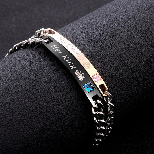 2 Stil Seine Königin Ihr König Paar Armband