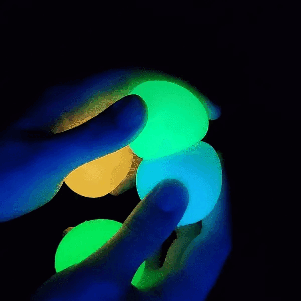 Balles rebondissantes collantes luminescentes