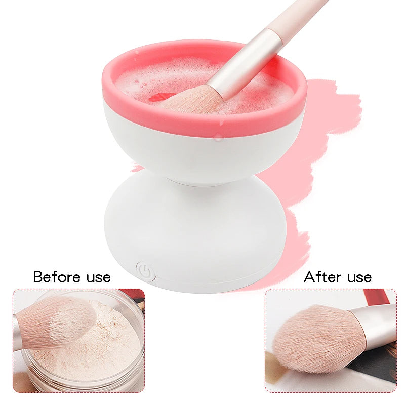 Nettoyeur de pinceaux de maquillage portable USB