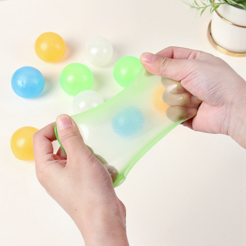 Balles rebondissantes collantes luminescentes