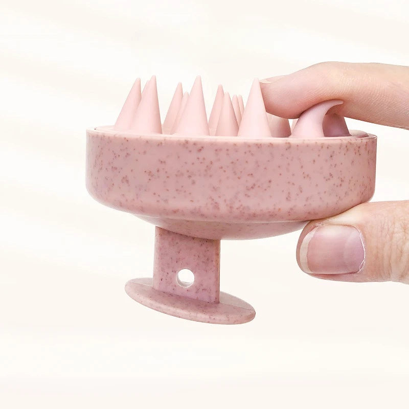 Tête de brosse à shampooing en silicone Peigne de massage du cuir chevelu