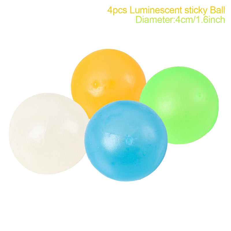 Balles rebondissantes collantes luminescentes