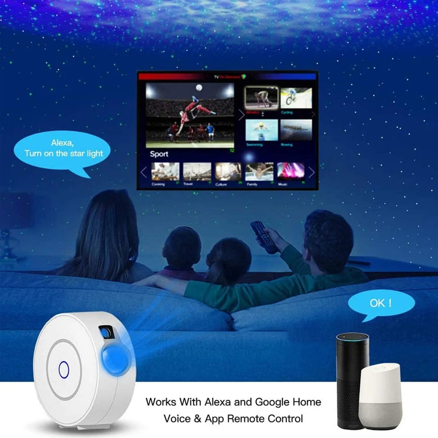 Projecteur d'étoiles Aurora Galaxy Smart WiFi Tuya Veilleuse