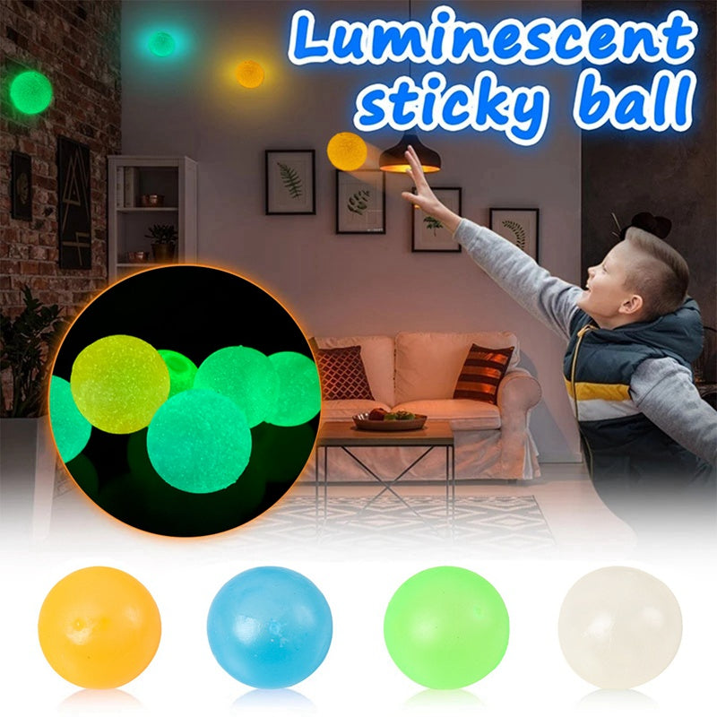 Balles rebondissantes collantes luminescentes