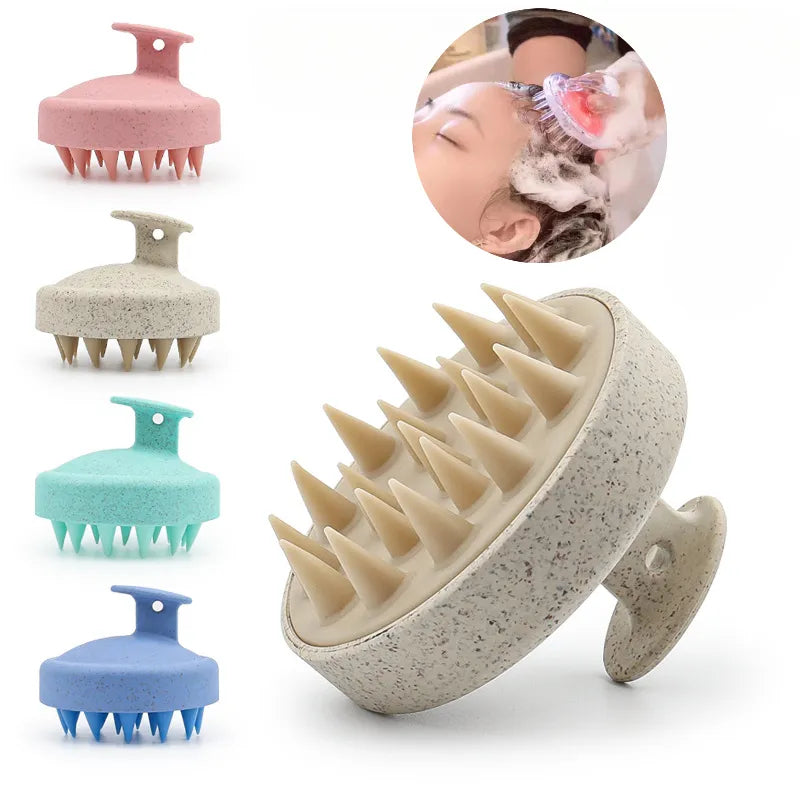 Tête de brosse à shampooing en silicone Peigne de massage du cuir chevelu