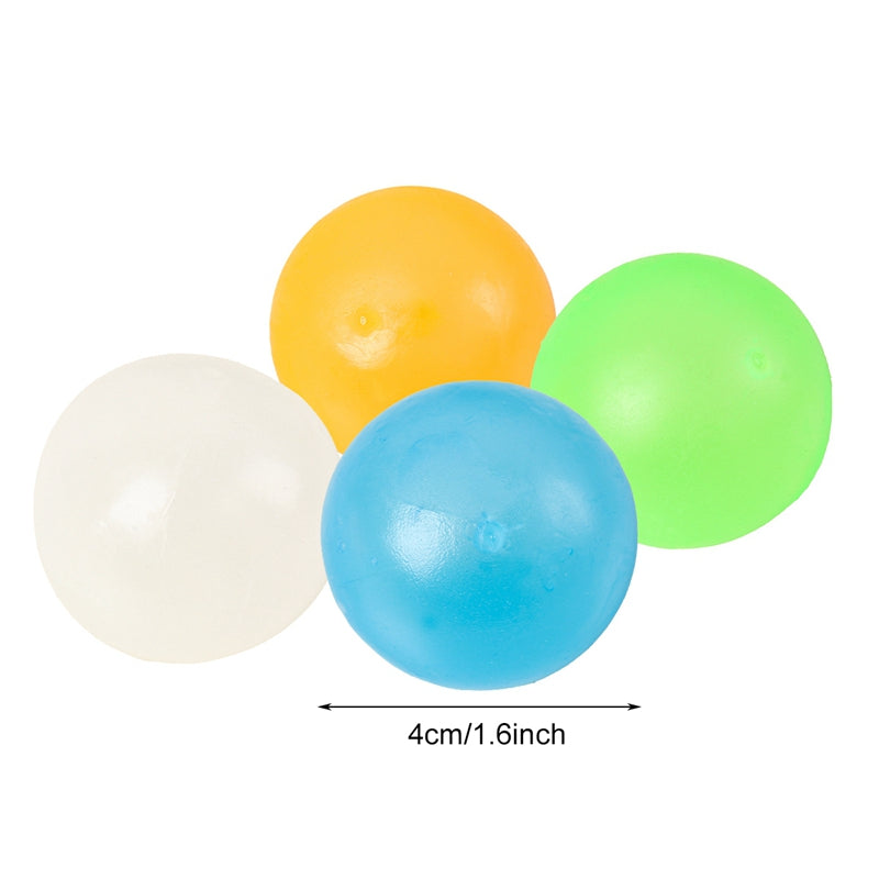 Balles rebondissantes collantes luminescentes